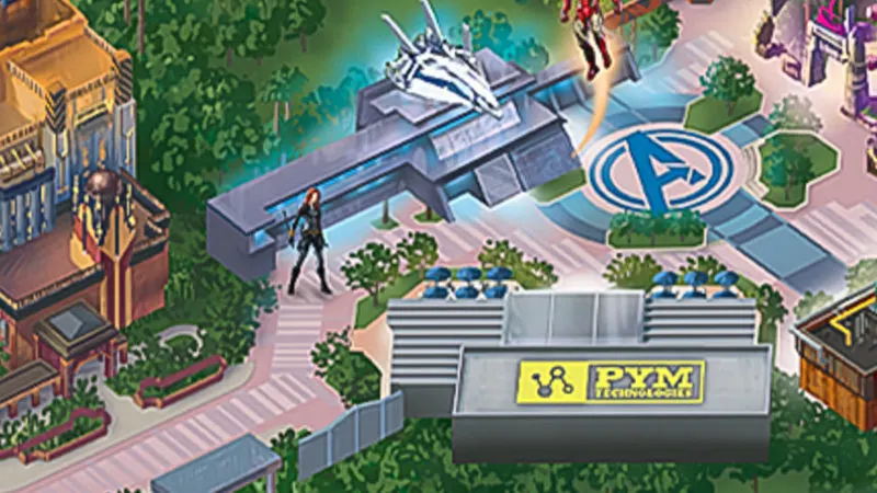 Avengers Campus Map Avengers Ride