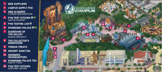 Avengers Campus Map Now Available in Disney California Adventure