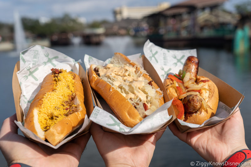 B.B. Wolf's hot dogs and sausages at Disney Springs
