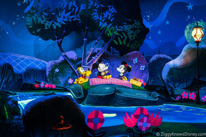 Mickey & Minnie's Runaway Railway picnic scene