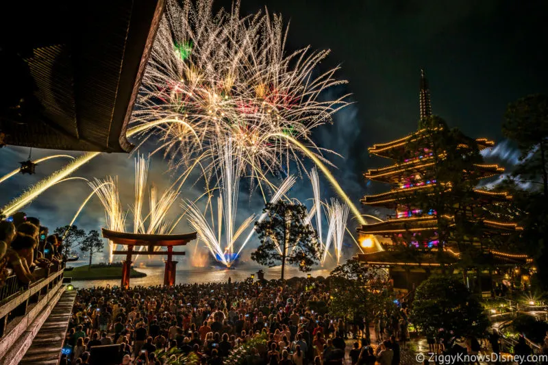 EPCOT Fireworks from Japan Pavilion