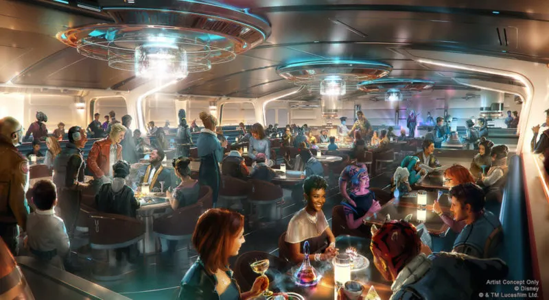 Star Wars: Galactic Starcruiser Crown of Corellia Dining Room Concept Art