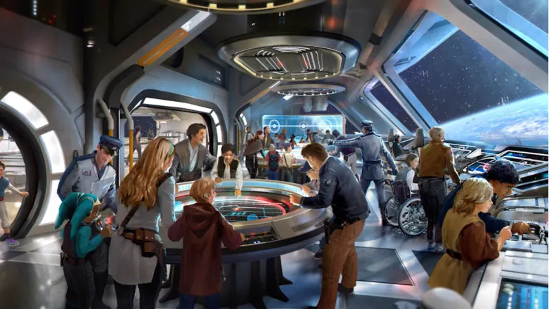 Star Wars: Galactic Starcruiser Control Room concept art