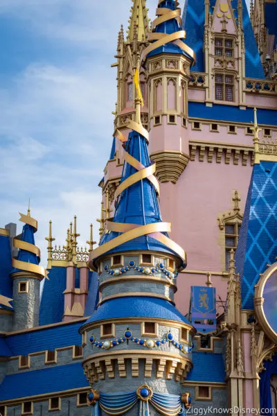 details on the spires on Cinderella Castle for 50th Anniversary