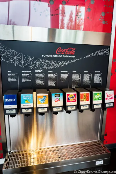 Soda Machine at Club Cool EPCOT