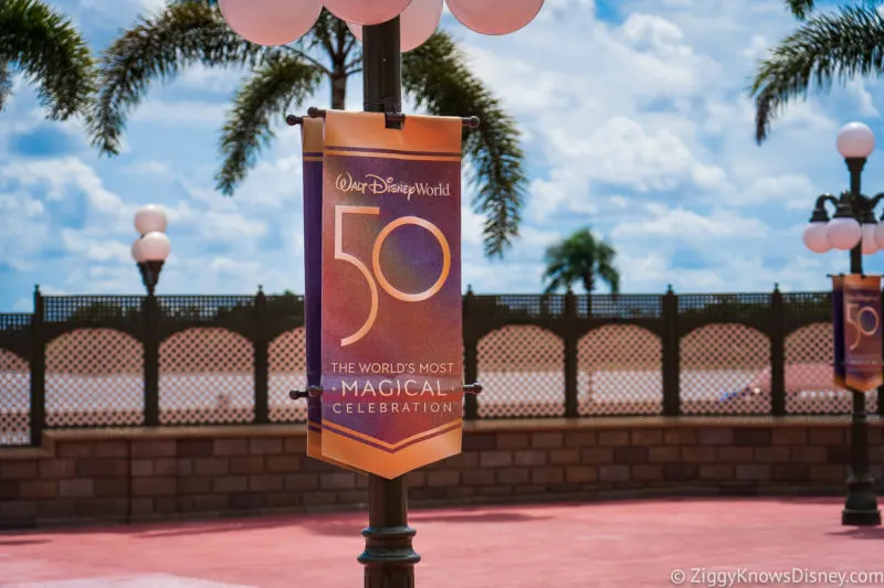 Disney World 50th Anniversary banners