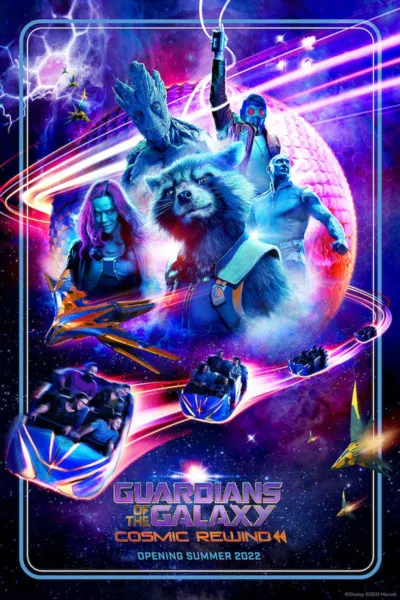 Guardians of the Galaxy Cosmic Rewind Concept Art ride poster