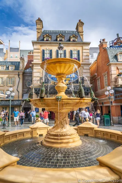Fountain in front of Remy's Ratatouille Adventure