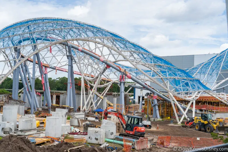 TRON roller coaster construction