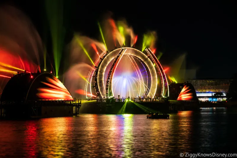 Disney Harmonious barge with water screen