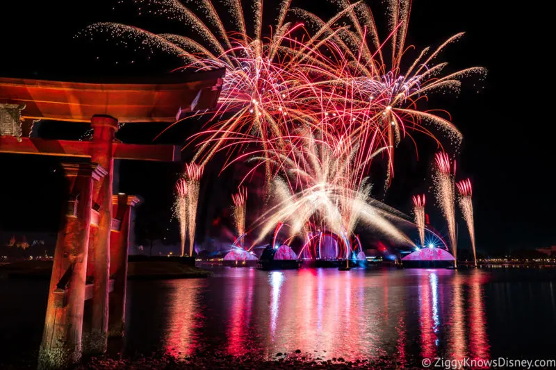 EPCOT Fireworks from Japan pavilion