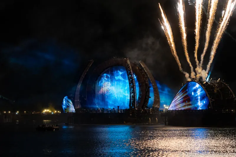 Disney Harmonious barge with water screen