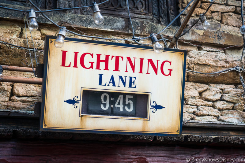 Lightning Lane sign above Expedition Everest