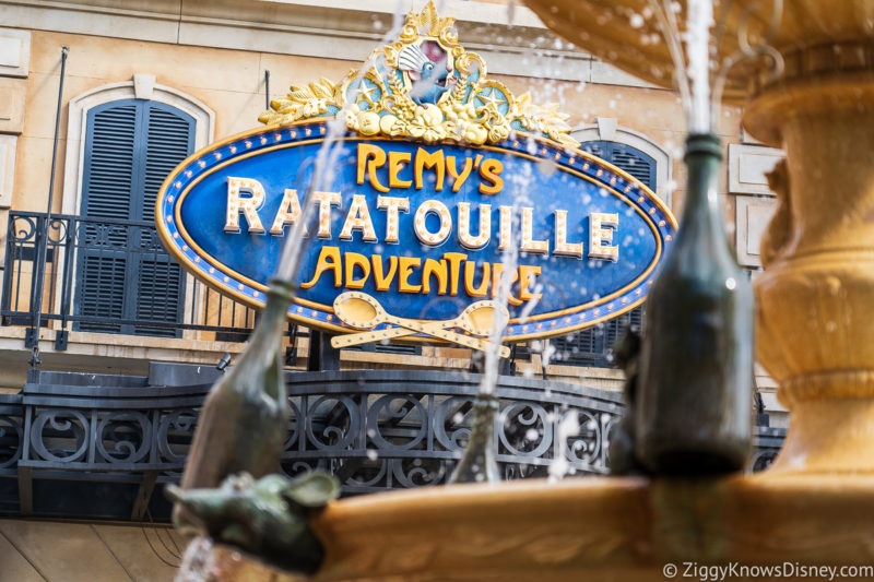 Remy's Ratatouille Adventure marquee sign