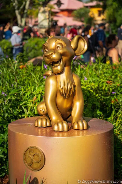 Disney World 50th Anniversary Golden Statues