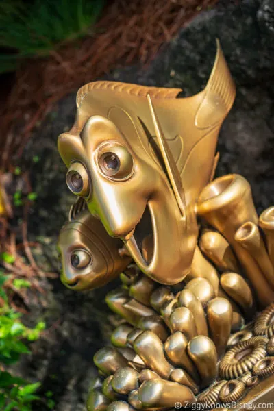 Nemo and Dory Disney World 50th Anniversary Golden Statues Animal Kingdom