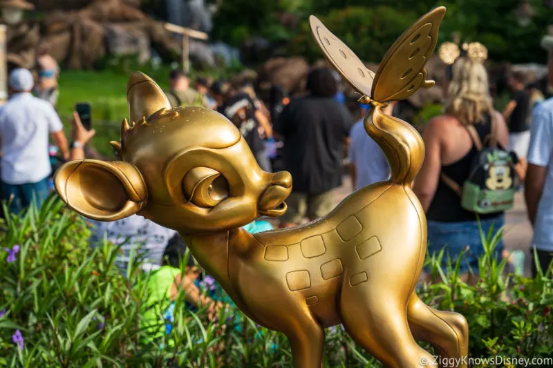 Bambi Disney World 50th Anniversary Golden Statue