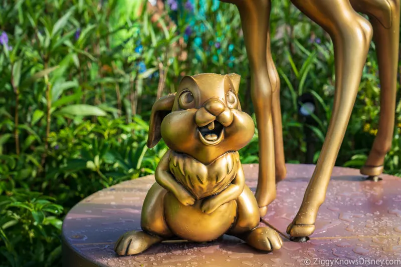 Thumper Disney World 50th Anniversary Golden Statue
