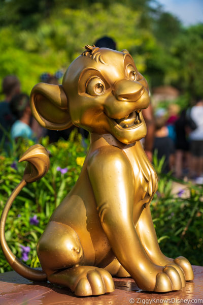 Simba Disney World 50th Anniversary Golden Statue