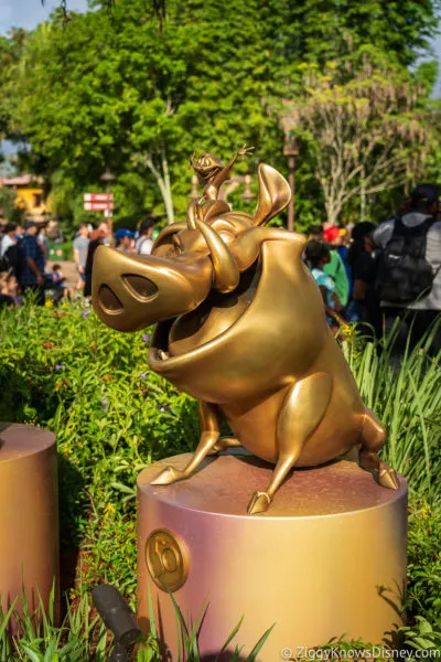 Pumba Disney World 50th Anniversary Golden Statue
