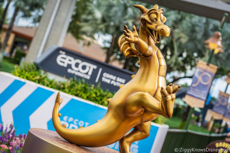 Disney World 50th Anniversary Golden Statue of Figment