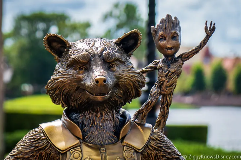 Groot 50th Anniversary Golden Statues EPCOT