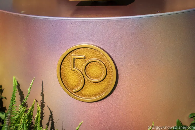 Disney World 50th Anniversary Golden Statue emblem