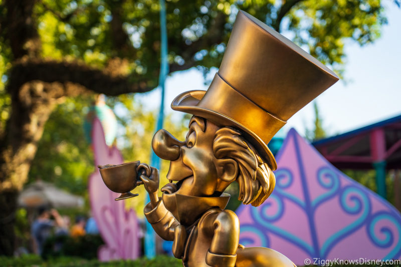 The Mad Hatter 50th Anniversary Golden Statue