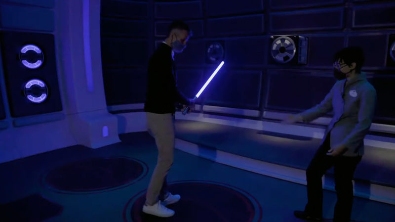 lightsaber training Star Wars Galactic Starcruiser hotel