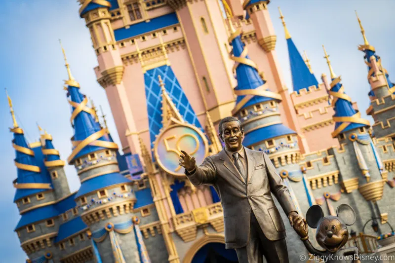 Walt and Mickey Partners Statue Magic Kingdom