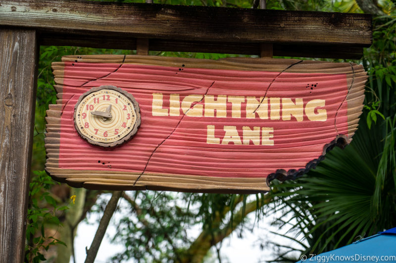 Lightning Lane sign at It's Tough to Be a Bug