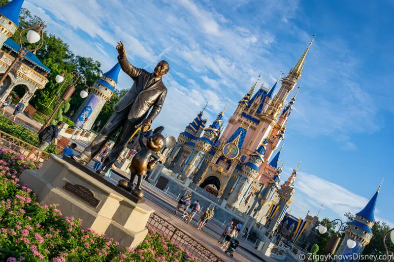 Walt and Mickey Partners Statue Magic Kingdom