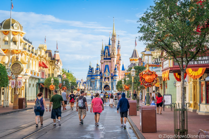 walking down Main Street U.S.A. Magic Kingdom