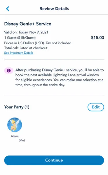 Buying Disney Genie+