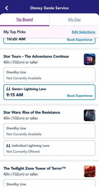 Disney Genie+ Lightning Lanes sell out every day
