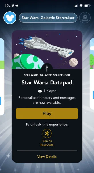 Star Wars: Galactic Starcruiser Datapad