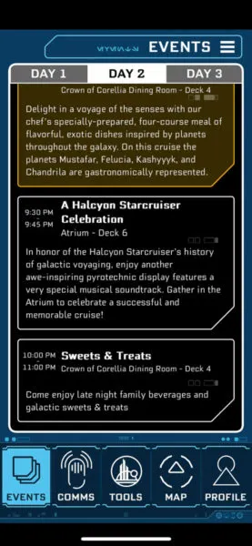 Star Wars: Galactic Starcruiser Events Day 2 A Halcyon Starcrusier Celebration