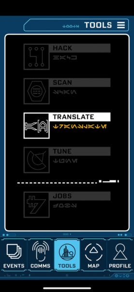 Translate section of Star Wars Datapad
