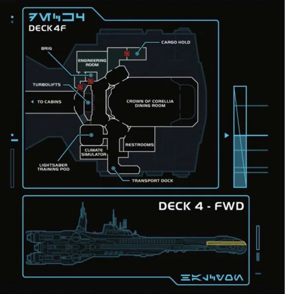 Star Wars: Galactic Starcruiser Map Deck 4