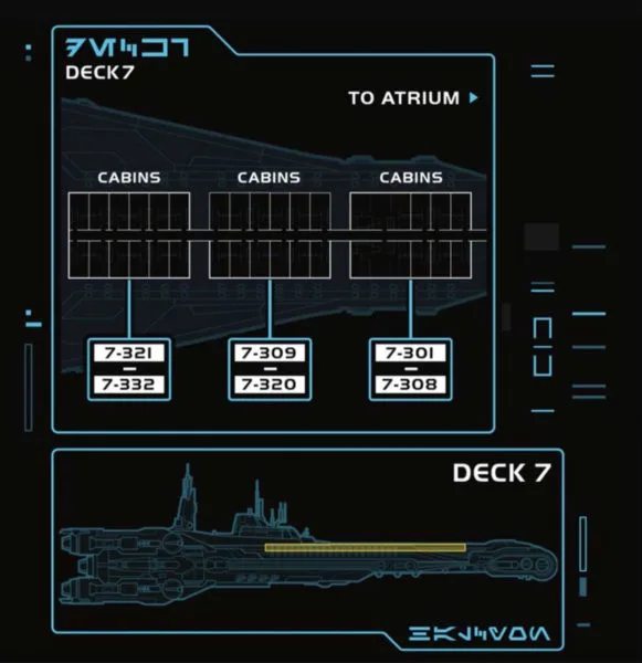 Star Wars: Galactic Starcruiser Map Deck 7