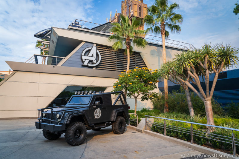 Avengers jeep in Avengers Campus