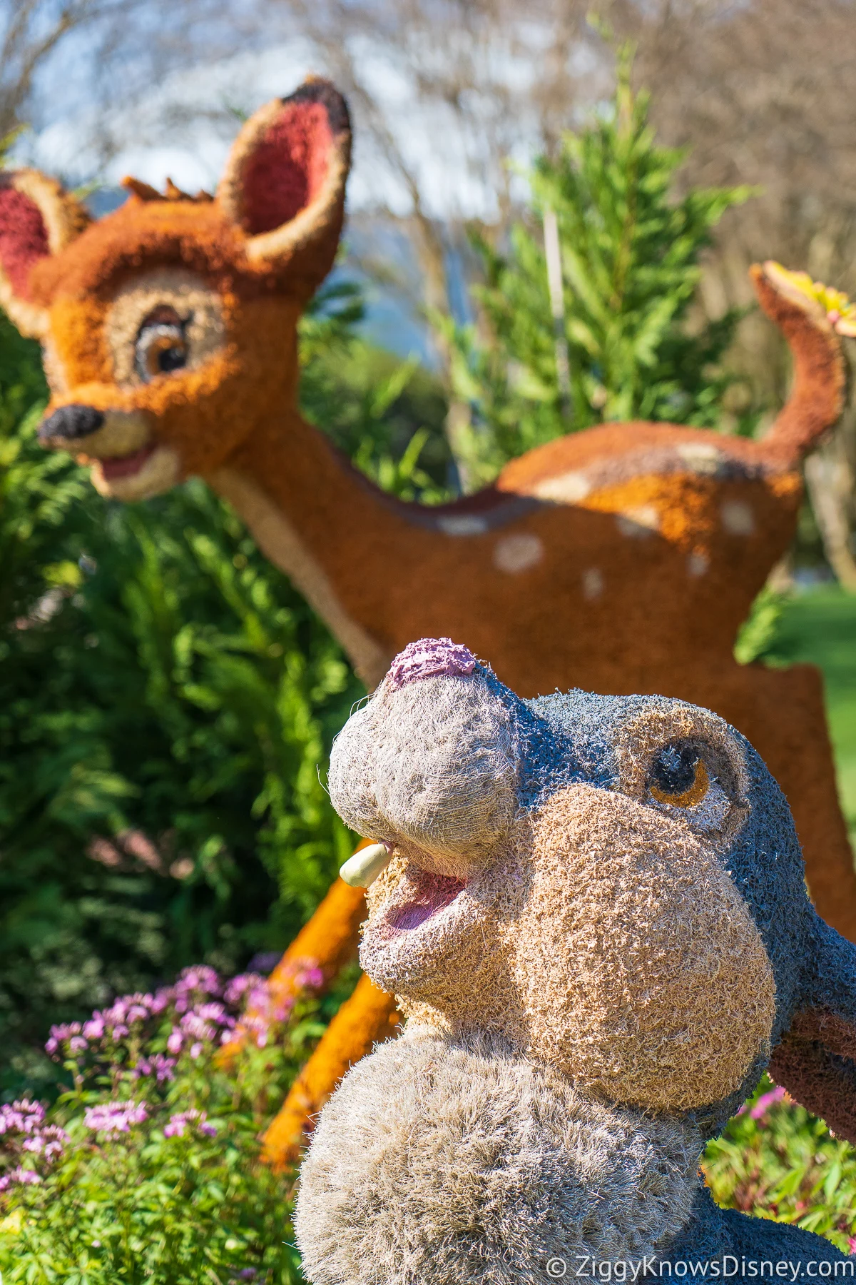 Thumper and Bambi Topiary 2022 EPCOT Flower and Garden Festival