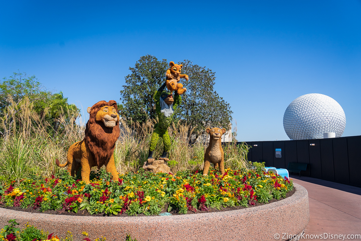 Simba and Friends Topiaries 2022 EPCOT Flower and Garden Festival