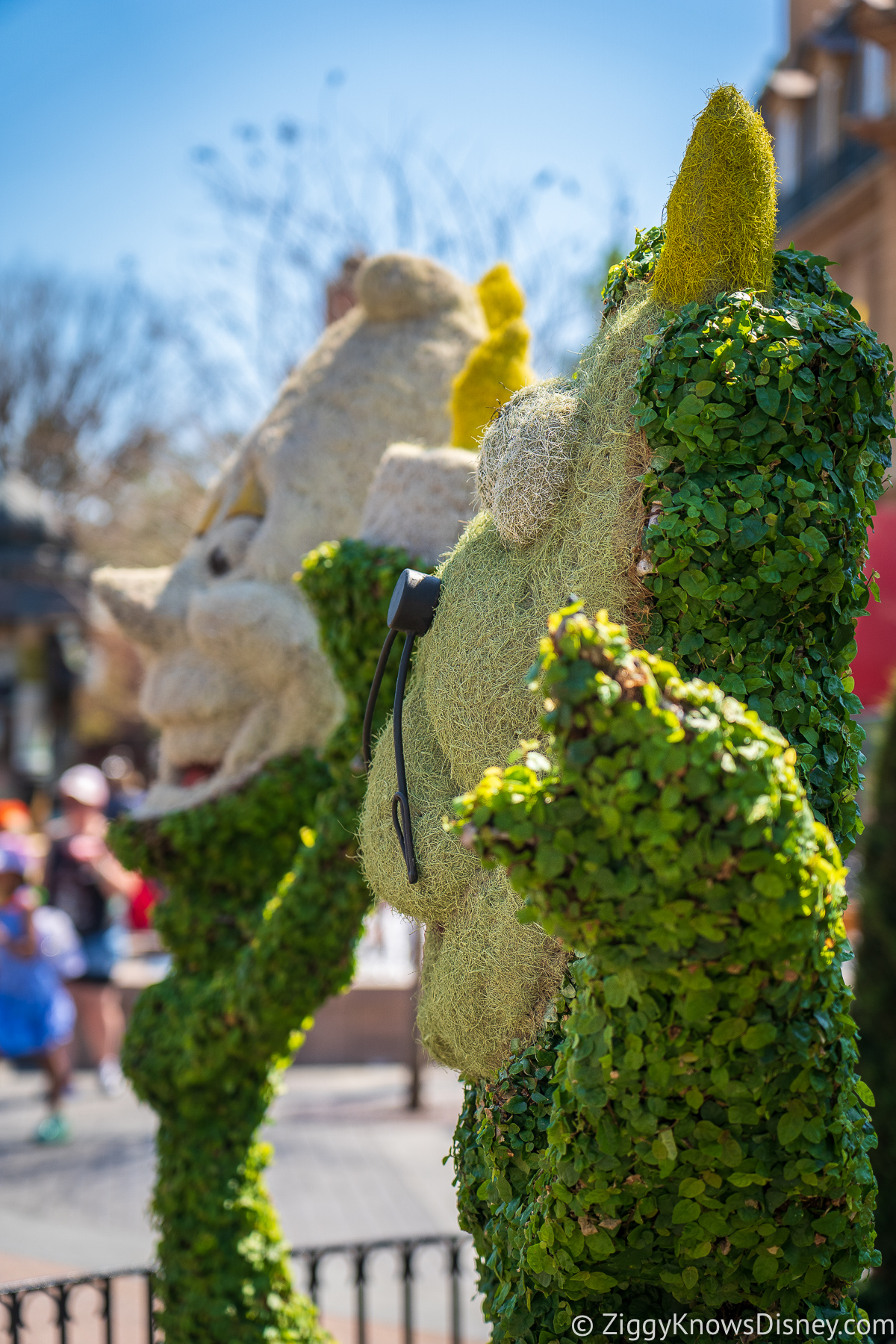 Lumiere and Cogsworth Topiaries 2022 EPCOT Flower and Garden Festival