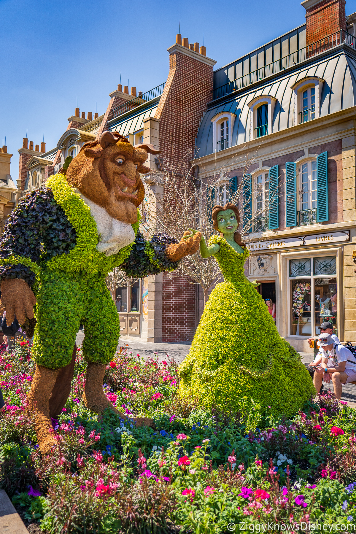 Belle and The Beast Topiaries 2022 EPCOT Flower and Garden Festival