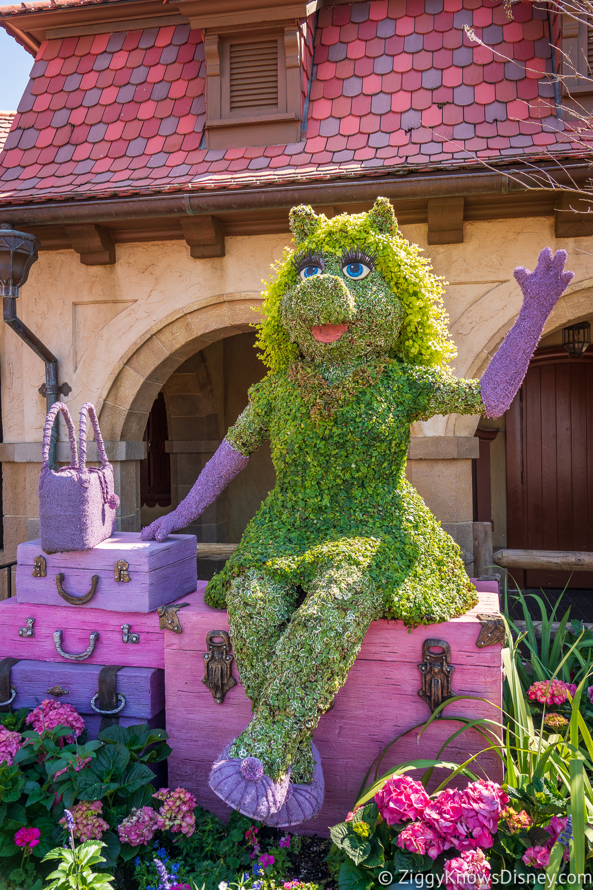 Miss Piggy Topiary 2022 EPCOT Flower and Garden Festival