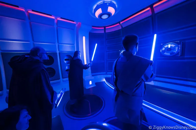 Training in the Lightsaber Training Pod