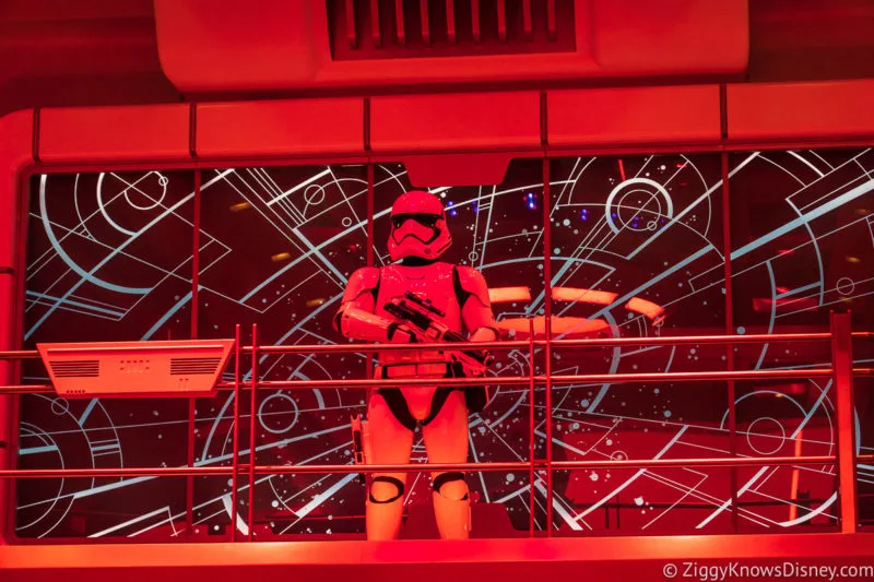 Stormtrooper on second level of Atrium Star Wars: Galactic Starcruiser