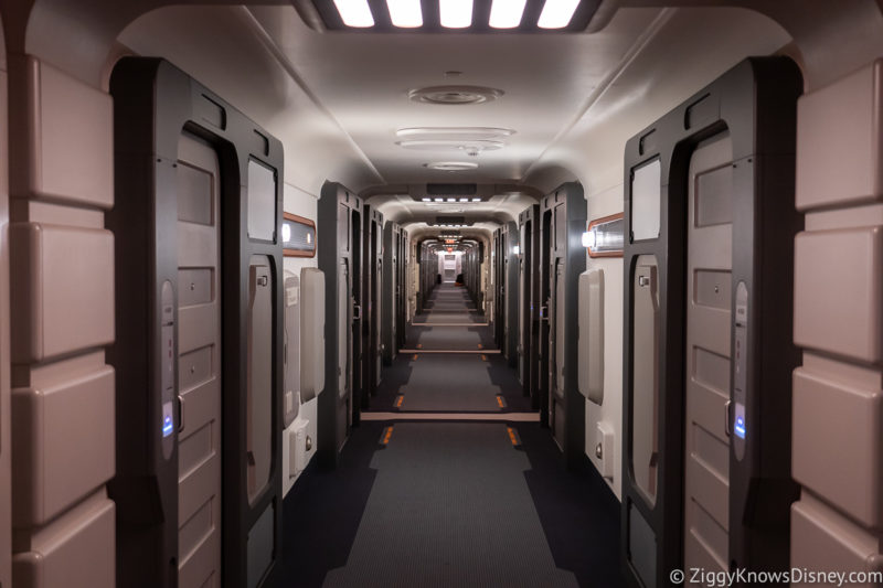Hallway to Guest Cabins on Star Wars: Galactic Starcruiser