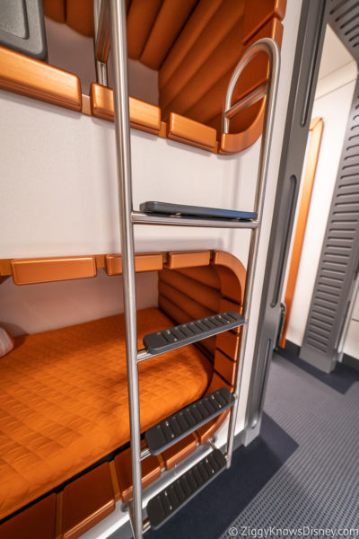Ladder to the bunk beds